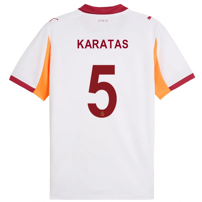 Danxen Kid Eda Karataş #5 White Red Away Jersey 2025/26 T-Shirt