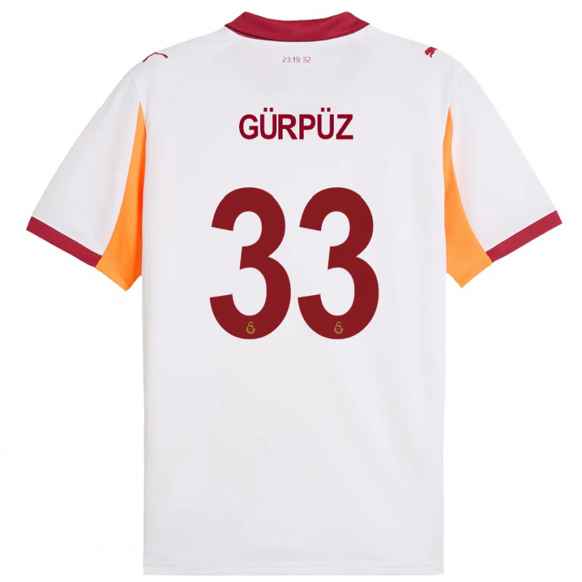 Danxen Kid Gökdeniz Gürpüz #33 White Red Away Jersey 2025/26 T-Shirt