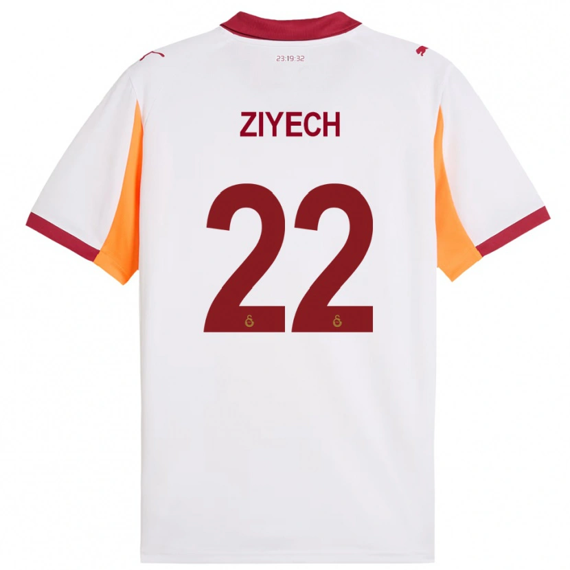 Danxen Kid Hakim Ziyech #22 White Red Away Jersey 2025/26 T-Shirt