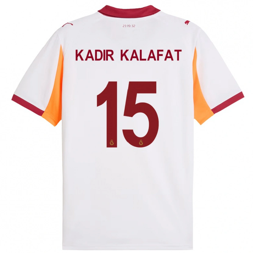 Danxen Kid İsmail Kadir Kalafat #15 White Red Away Jersey 2025/26 T-Shirt