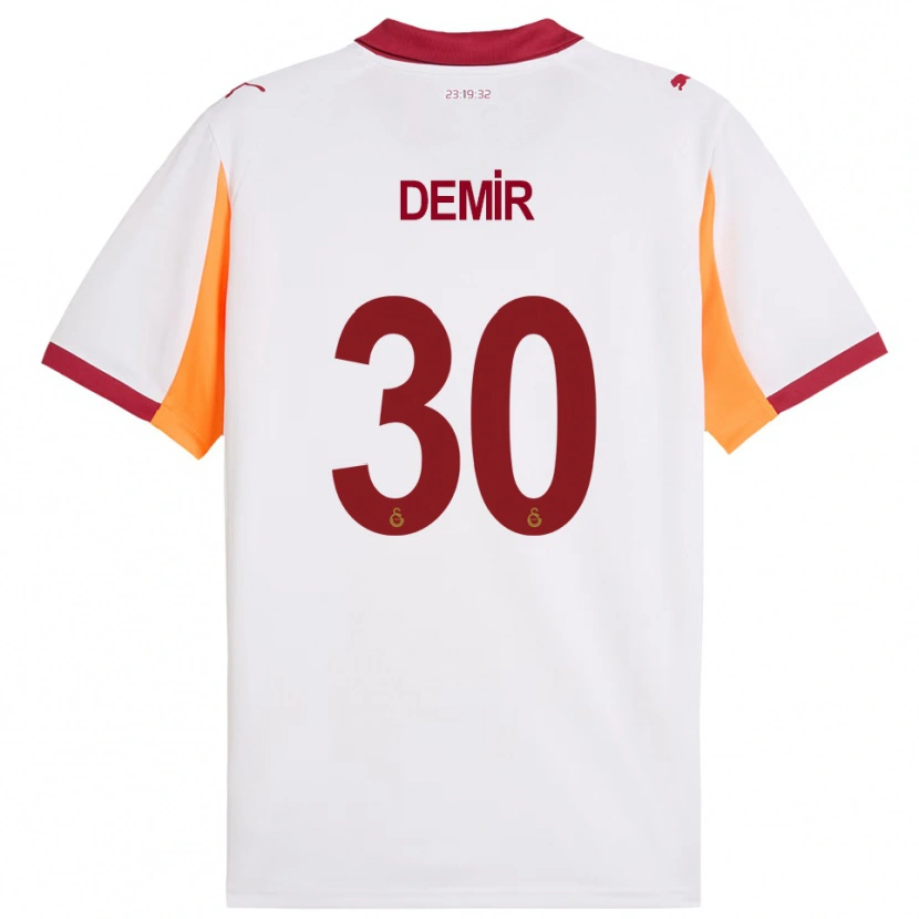 Danxen Kid Yusuf Demir #30 White Red Away Jersey 2025/26 T-Shirt