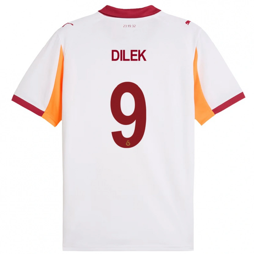 Danxen Kid Yalin Dilek #9 White Red Away Jersey 2025/26 T-Shirt