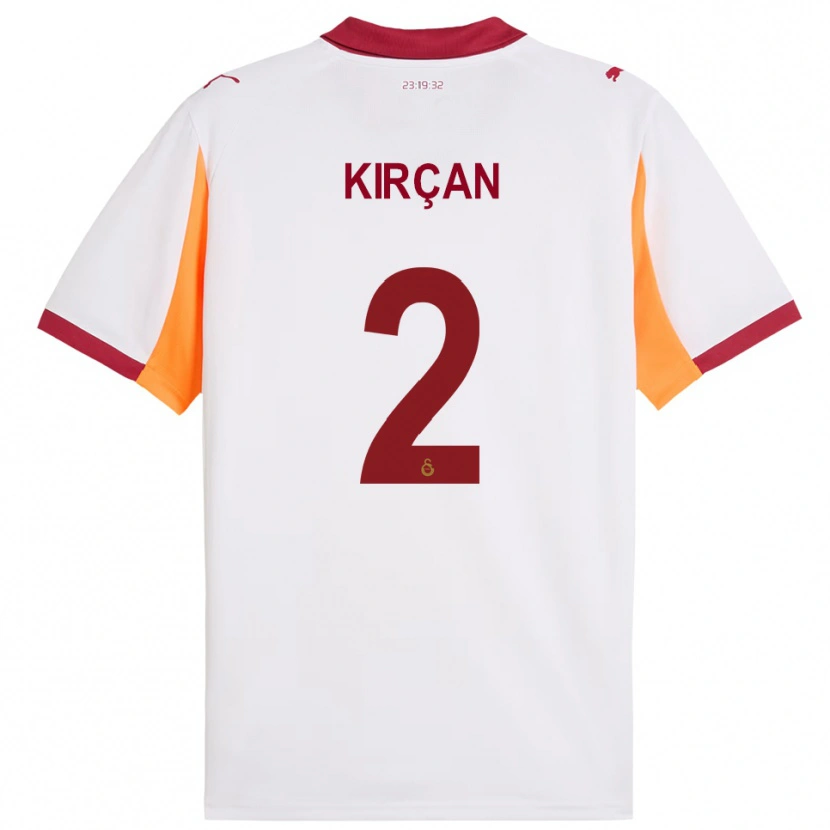 Danxen Kid Kerem Kırçan #2 White Red Away Jersey 2025/26 T-Shirt