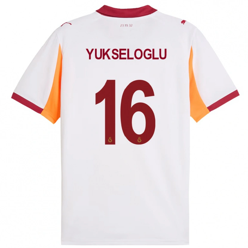 Danxen Kid Ayaz Yükseloğlu #16 White Red Away Jersey 2025/26 T-Shirt