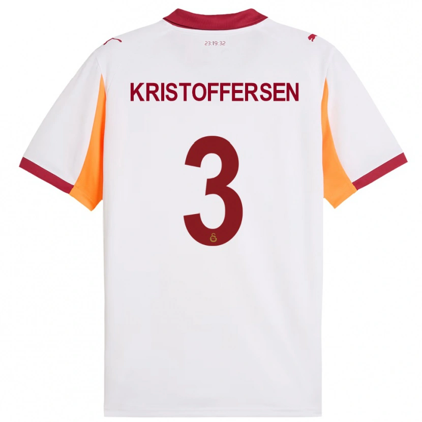 Danxen Kid Ina Kristoffersen #3 White Red Away Jersey 2025/26 T-Shirt