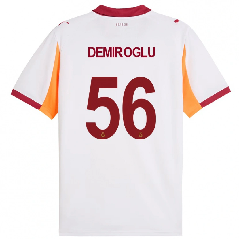 Danxen Kid Baran Demiroğlu #56 White Red Away Jersey 2025/26 T-Shirt