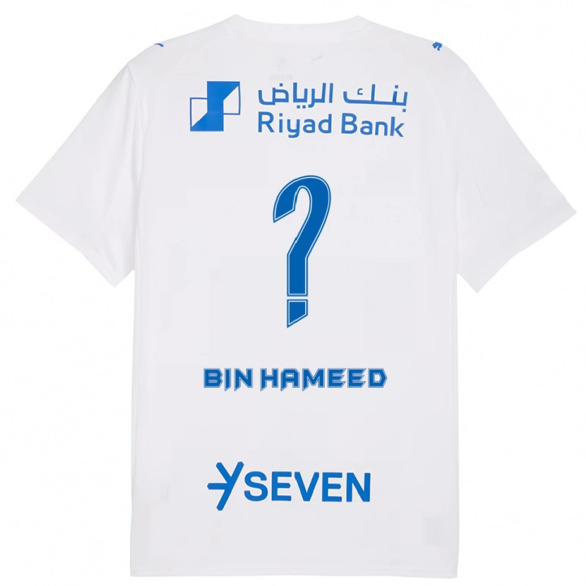 Danxen Kid Ahmed Bin Hameed #0 White Blue Away Jersey 2025/26 T-Shirt