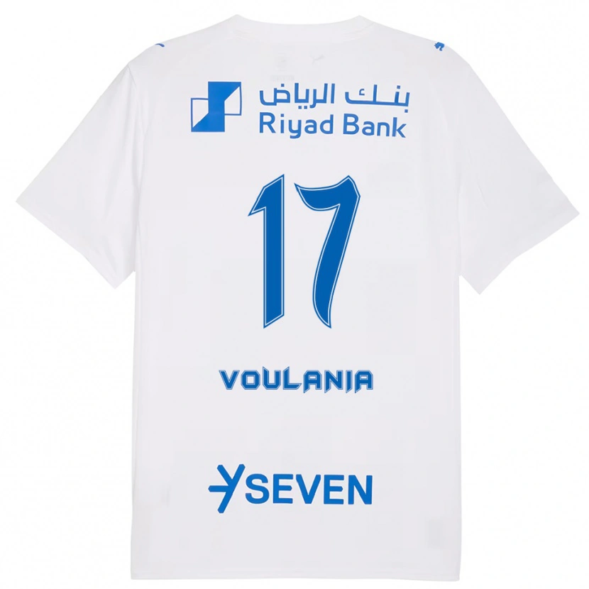 Danxen Kid Claudia Voulania #17 White Blue Away Jersey 2025/26 T-Shirt