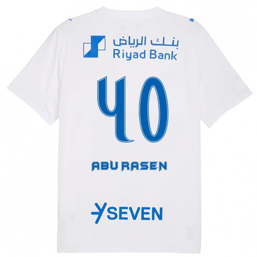 Danxen Kid Ahmad Abu Rasen #40 White Blue Away Jersey 2025/26 T-Shirt