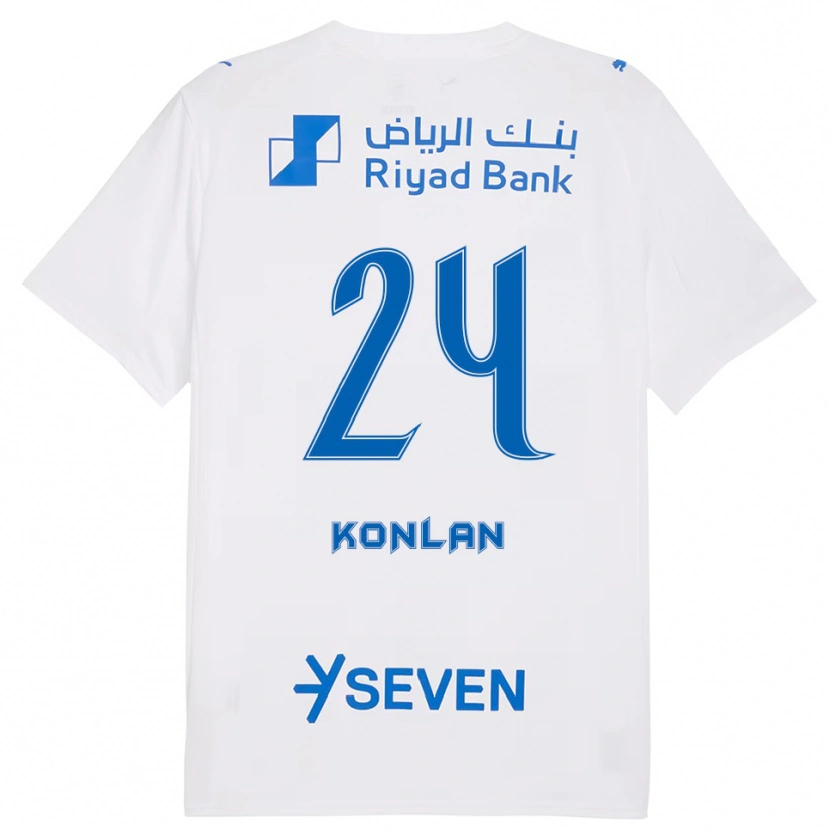Danxen Kid Cynthia Konlan #24 White Blue Away Jersey 2025/26 T-Shirt