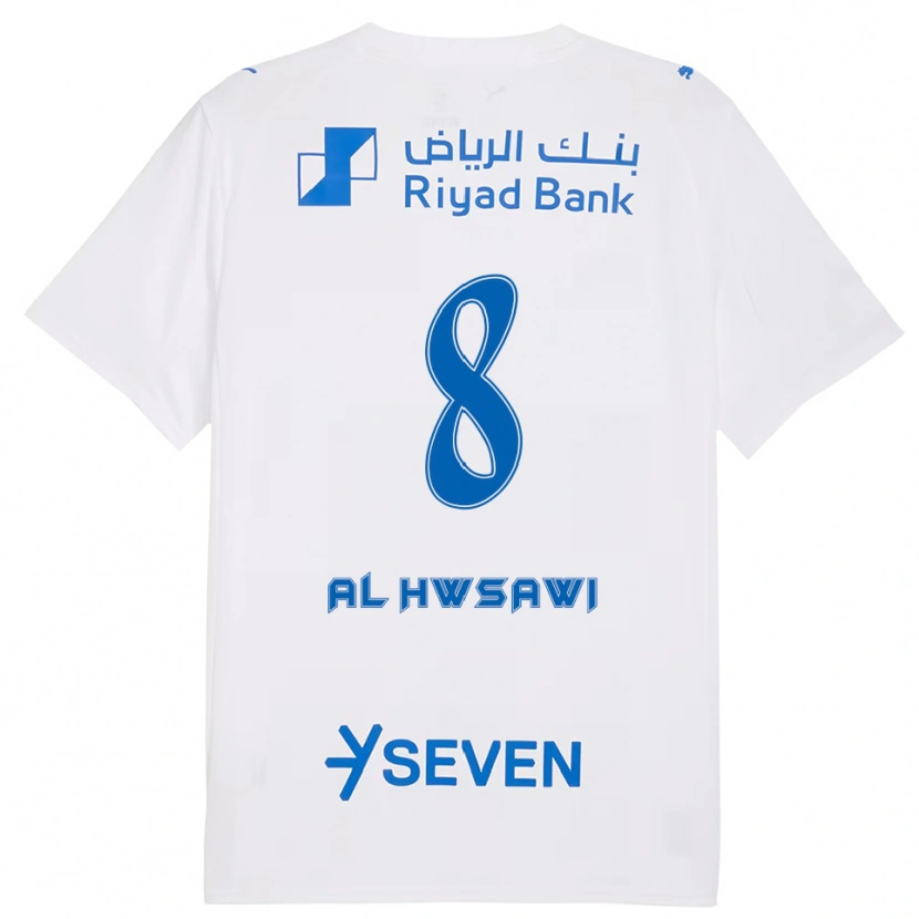 Danxen Kid Al Bandari Al-Hwsawi #8 White Blue Away Jersey 2025/26 T-Shirt
