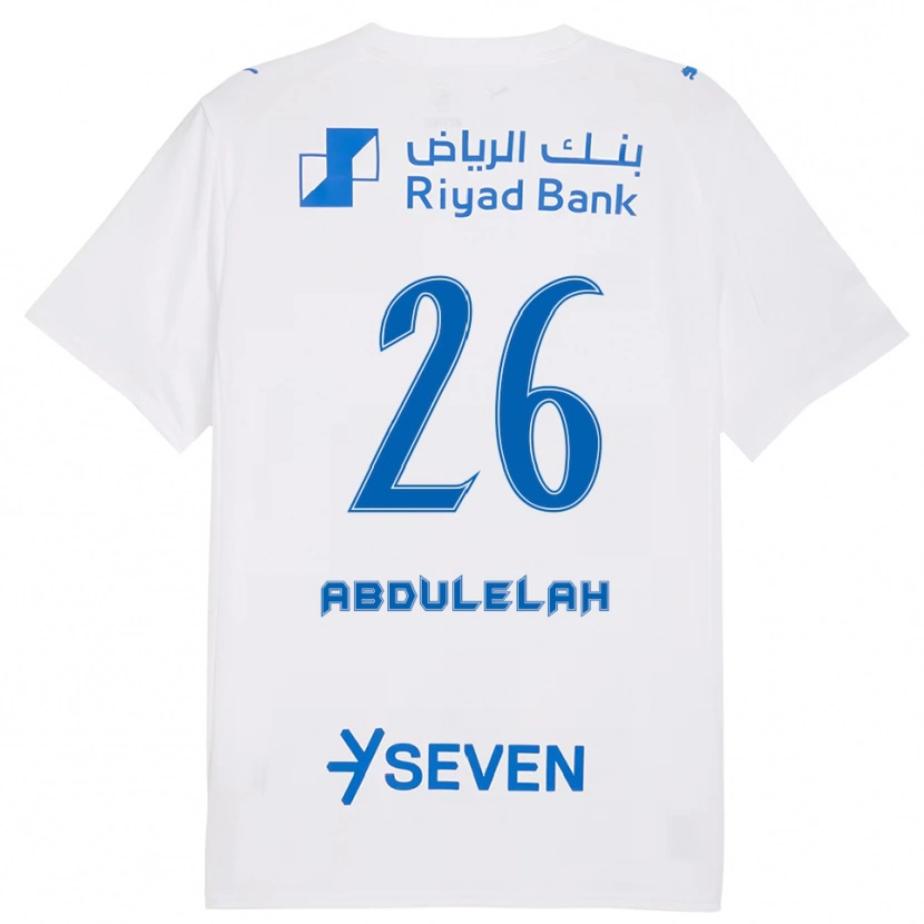 Danxen Kid Abdulelah Al-Malki #26 White Blue Away Jersey 2025/26 T-Shirt