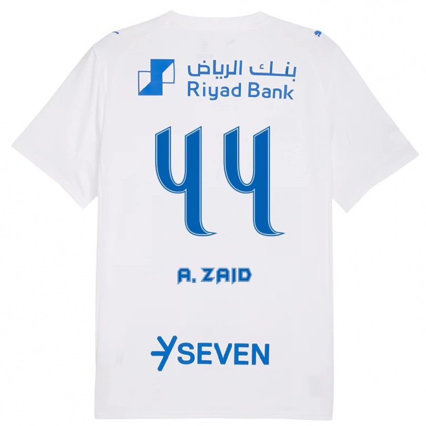 Danxen Kid Suhayb Al-Zaid #44 White Blue Away Jersey 2025/26 T-Shirt