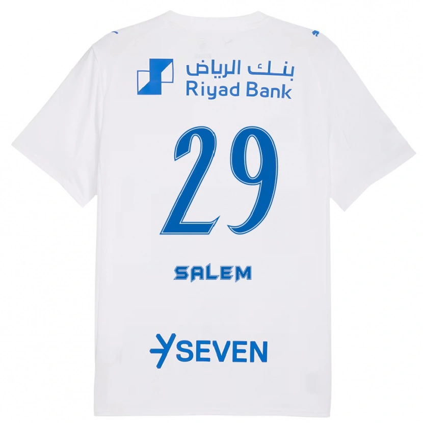 Danxen Kid Salem Al-Dawsari #29 White Blue Away Jersey 2025/26 T-Shirt