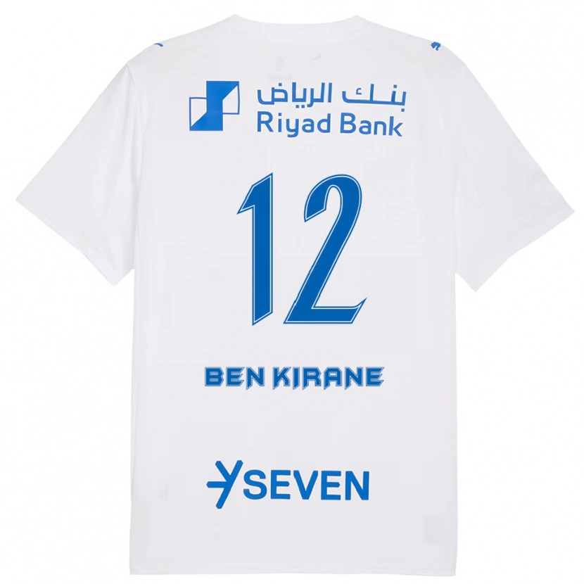 Danxen Kid Mariam Ben Kirane #12 White Blue Away Jersey 2025/26 T-Shirt