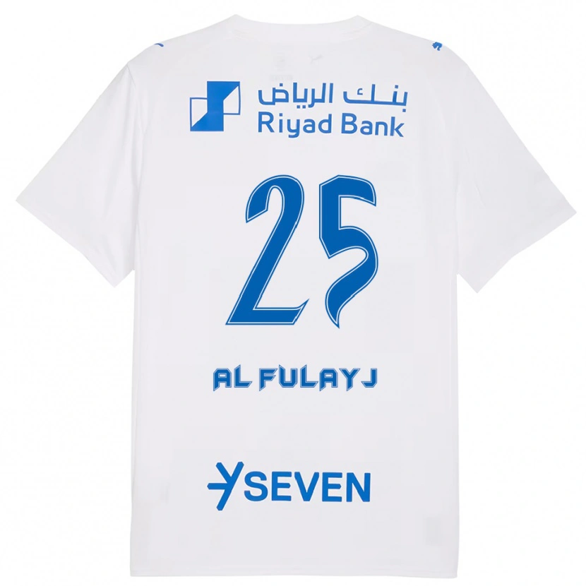 Danxen Kid Alhanouf Al Fulayj #25 White Blue Away Jersey 2025/26 T-Shirt