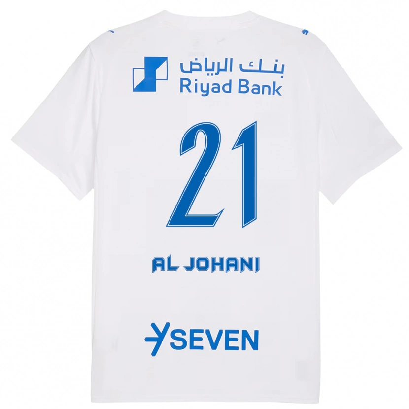 Danxen Kid Joury Al-Johani #21 White Blue Away Jersey 2025/26 T-Shirt
