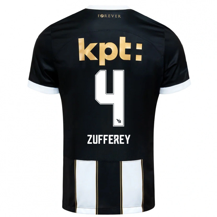 Danxen Kid Gil Zufferey #4 Black White Away Jersey 2025/26 T-Shirt