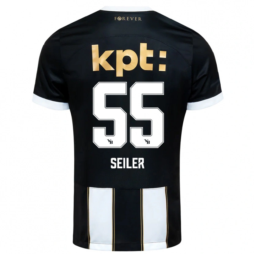 Danxen Kid Mats Seiler #55 Black White Away Jersey 2025/26 T-Shirt