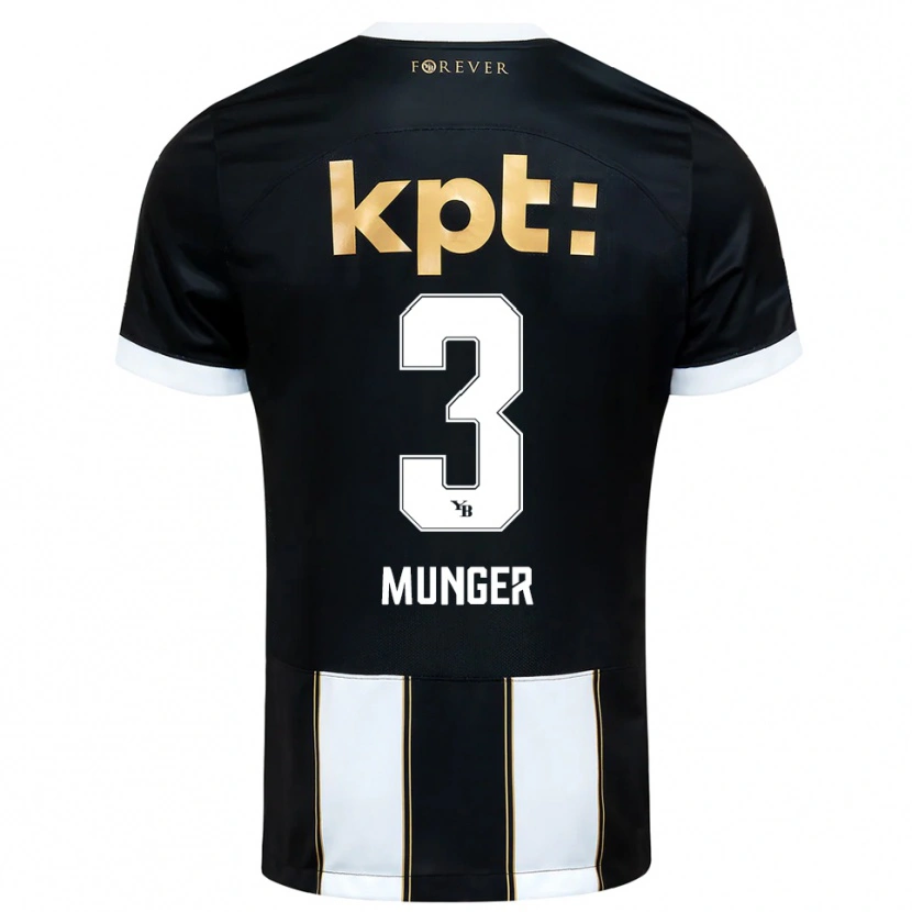 Danxen Kid Noa Münger #3 Black White Away Jersey 2025/26 T-Shirt
