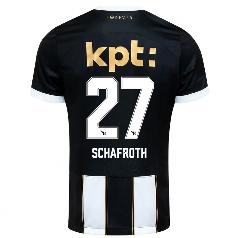 Danxen Kid Reto Schafroth #27 Black White Away Jersey 2025/26 T-Shirt