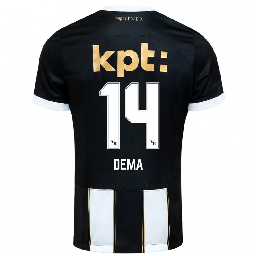 Danxen Kid Jashar Dema #14 Black White Away Jersey 2025/26 T-Shirt