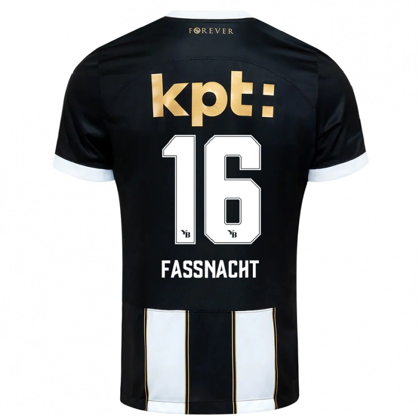 Danxen Kid Christian Fassnacht #16 Black White Away Jersey 2025/26 T-Shirt