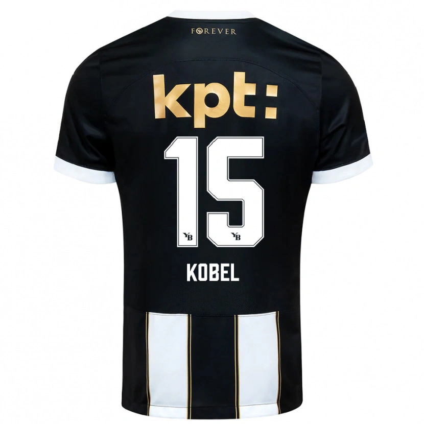 Danxen Kid Jori Kobel #15 Black White Away Jersey 2025/26 T-Shirt