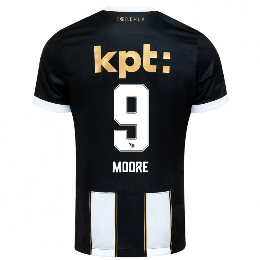 Danxen Kid Jamie Moore #9 Black White Away Jersey 2025/26 T-Shirt