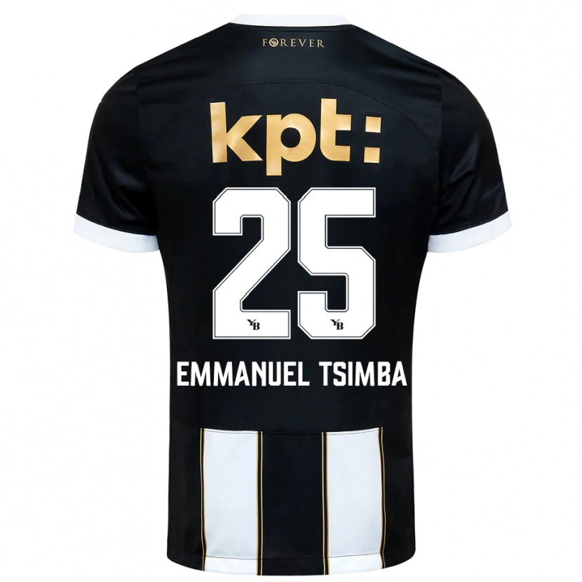 Danxen Kid Felix Emmanuel Tsimba #25 Black White Away Jersey 2025/26 T-Shirt