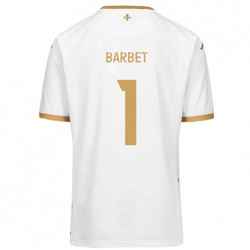 Danxen Kid Hugo Barbet #1 White Gold Away Jersey 2025/26 T-Shirt