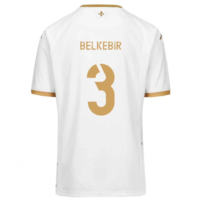 Danxen Kid Bilel Belkebir #3 White Gold Away Jersey 2025/26 T-Shirt