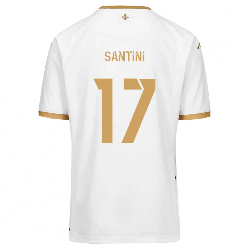 Danxen Kid Jérémi Santini #17 White Gold Away Jersey 2025/26 T-Shirt