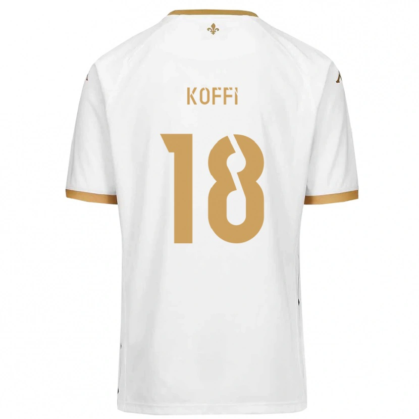 Danxen Kid Patrick Koffi #18 White Gold Away Jersey 2025/26 T-Shirt