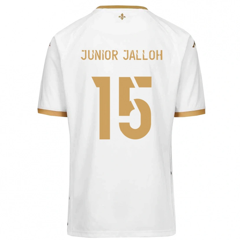 Danxen Kid Abubakar Junior Jalloh #15 White Gold Away Jersey 2025/26 T-Shirt