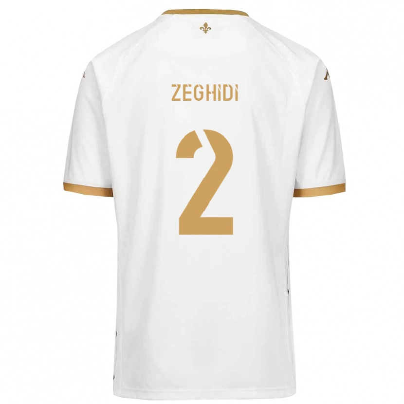 Danxen Kid Yanis Zeghidi #2 White Gold Away Jersey 2025/26 T-Shirt