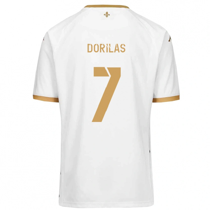 Danxen Kid Johan Dorilas #7 White Gold Away Jersey 2025/26 T-Shirt