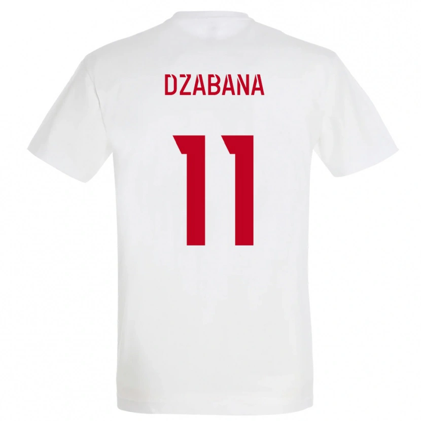 Danxen Kid Alan Dzabana #11 White Red Yellow Away Jersey 2025/26 T-Shirt