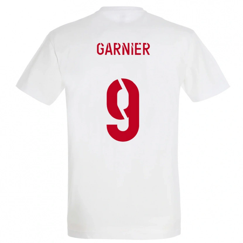 Danxen Kid Thomas Garnier #9 White Red Yellow Away Jersey 2025/26 T-Shirt