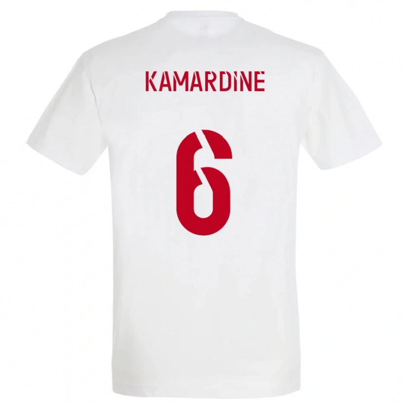 Danxen Kid Mohamed Kamardine #6 White Red Yellow Away Jersey 2025/26 T-Shirt