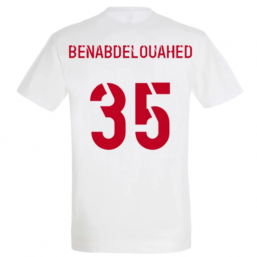 Danxen Kid Kaïs Benabdelouahed #35 White Red Yellow Away Jersey 2025/26 T-Shirt