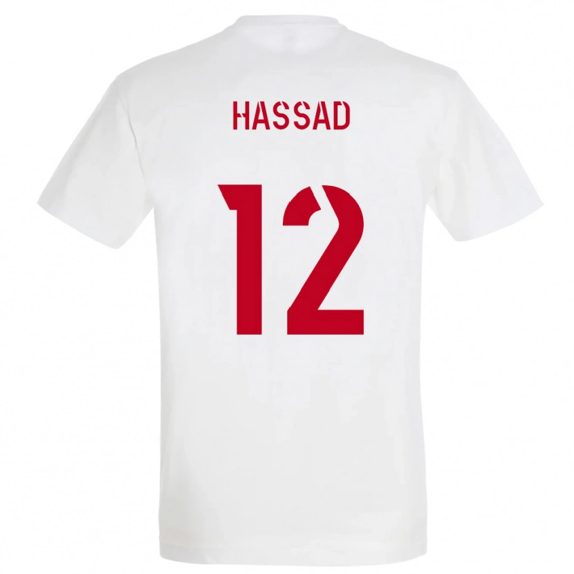 Danxen Kid Rayan Hassad #12 White Red Yellow Away Jersey 2025/26 T-Shirt
