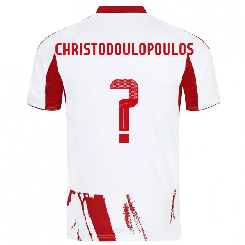 Danxen Kid Giannis Christodoulopoulos #0 White Red Away Jersey 2025/26 T-Shirt