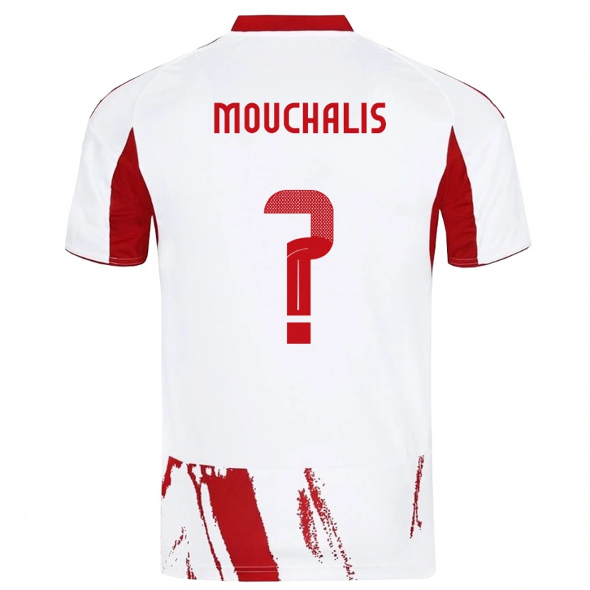 Danxen Kid Michail Mouchalis #0 White Red Away Jersey 2025/26 T-Shirt