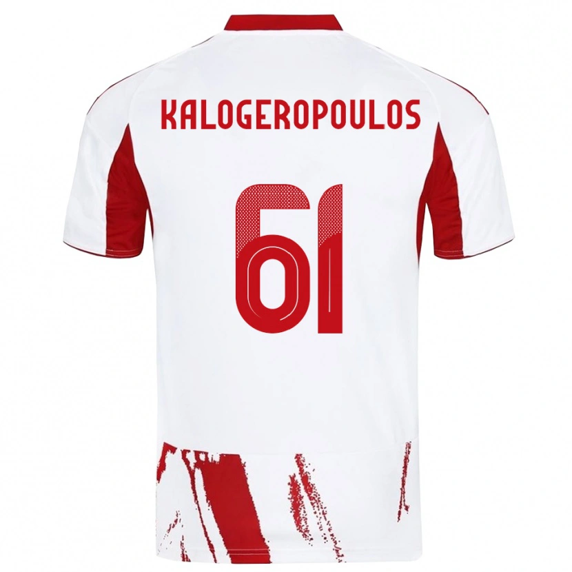 Danxen Kid Alexios Kalogeropoulos #61 White Red Away Jersey 2025/26 T-Shirt