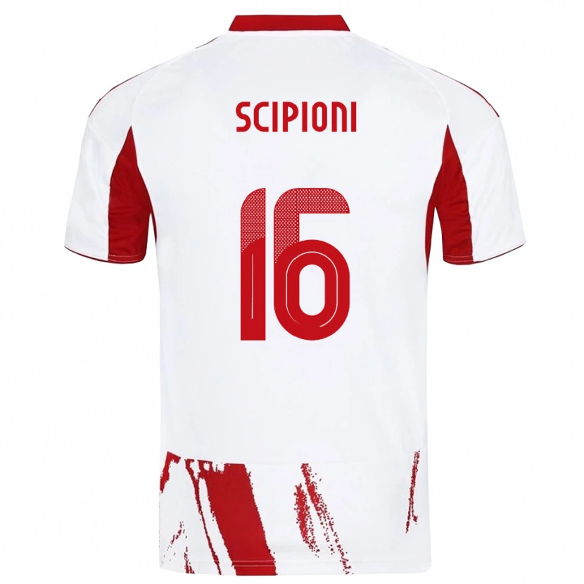 Danxen Kid Lorenzo Scipioni #16 White Red Away Jersey 2025/26 T-Shirt