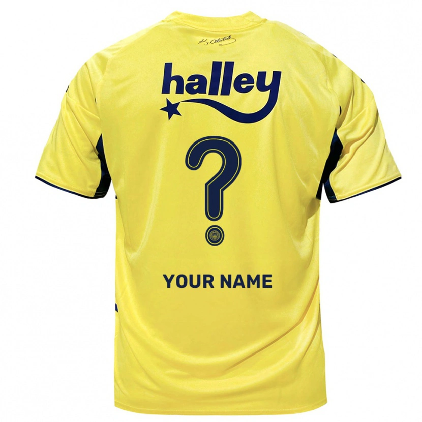 Danxen Kid Your Name #0 Yellow Navy Away Jersey 2025/26 T-Shirt