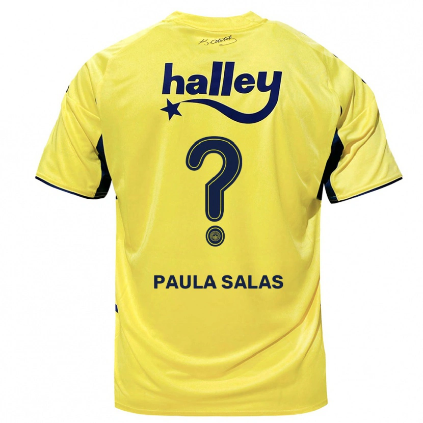 Danxen Kid María Paula Salas #0 Yellow Navy Away Jersey 2025/26 T-Shirt