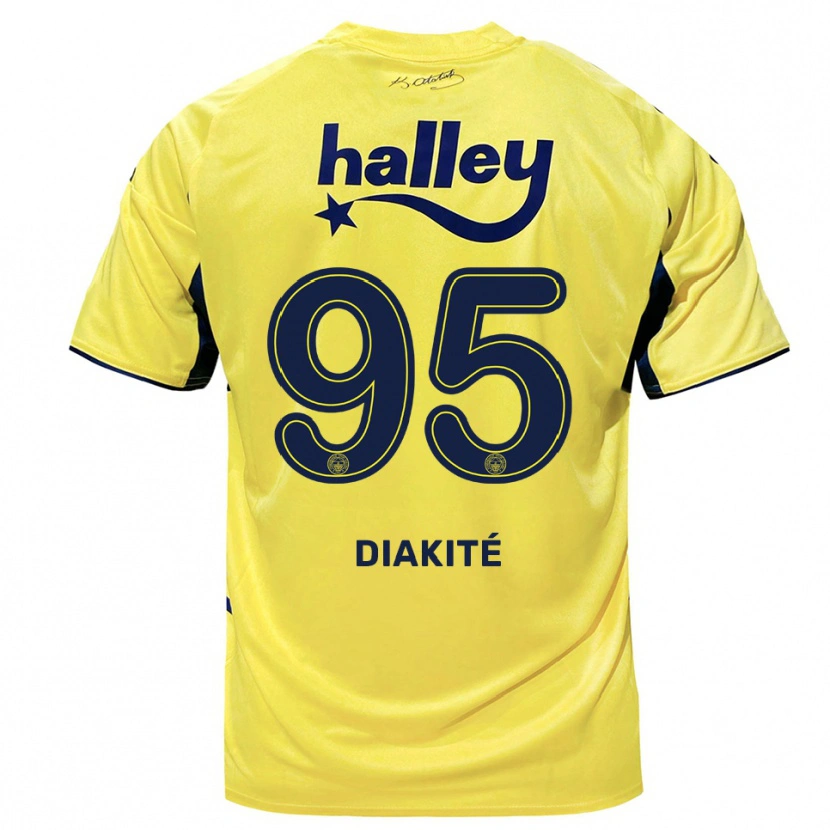 Danxen Kid Mariam Diakité #95 Yellow Navy Away Jersey 2025/26 T-Shirt