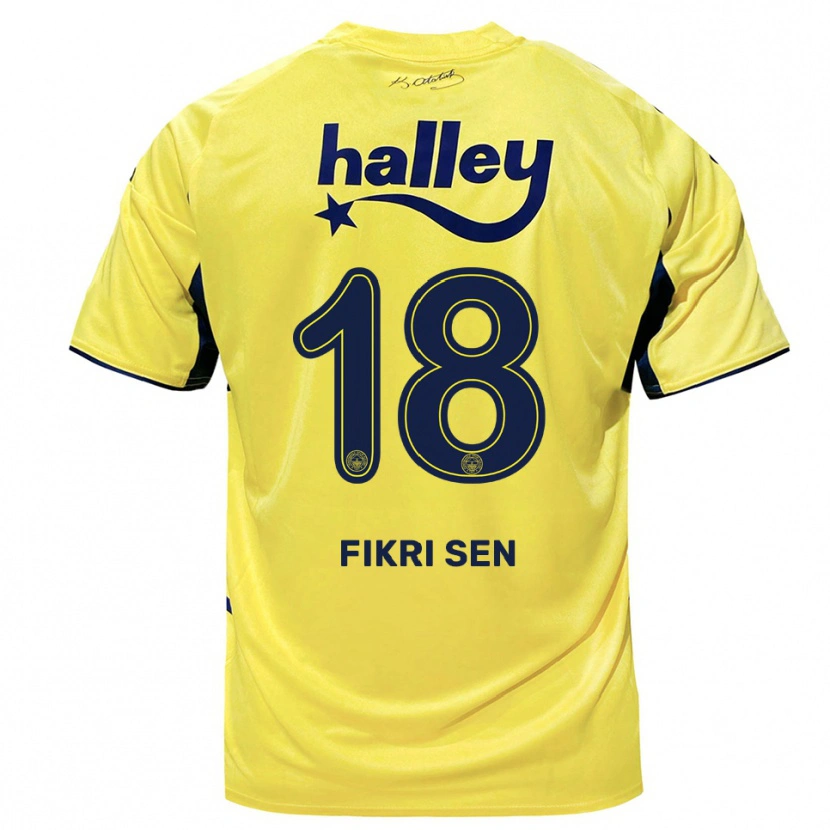 Danxen Kid Yağız Fikri Şen #18 Yellow Navy Away Jersey 2025/26 T-Shirt